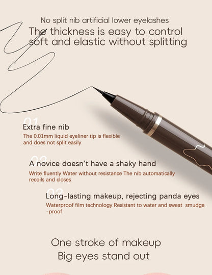 Waterproof Fine Tip Eyeliner Pen–Quick-Dry, Smudge-Proof for Beginners