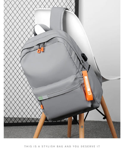Lightweight Urban Men’s Backpack – Waterproof USB Laptop Bag