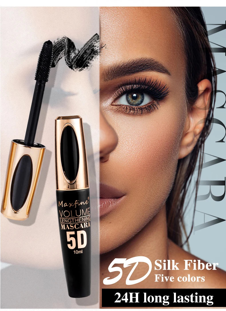5D Silk Mascara – Long-Lasting Waterproof Volumizing Eye Makeup