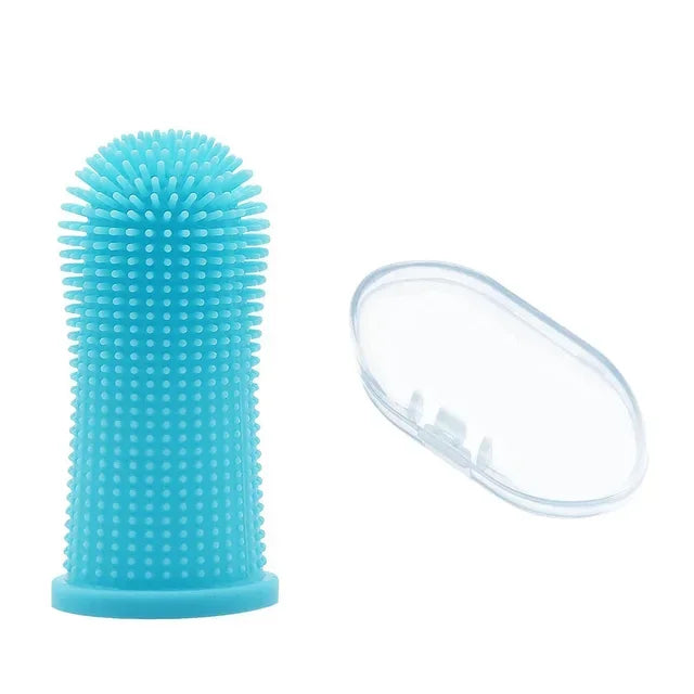 Silicone Pet Finger Toothbrush – Gentle Teeth Cleaning for Dogs & Cats