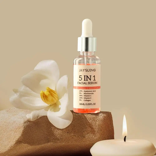 5-in-1 Vitamin C & Hyaluronic Acid Facial Serum for Radiant Skin