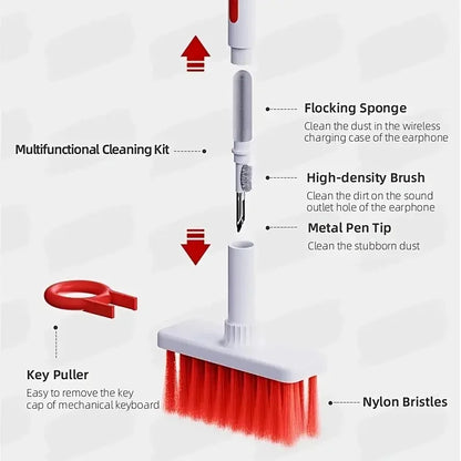 5-in-1 Keyboard & Earbud Cleaning Kit – Brush, Keycap Puller & More