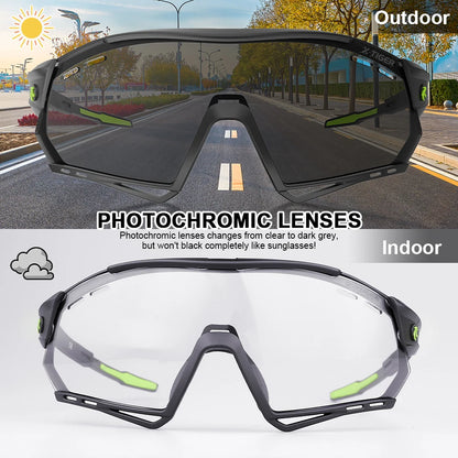 5-Lens Polarized Cycling Glasses – UV Protection Sports Eyewear