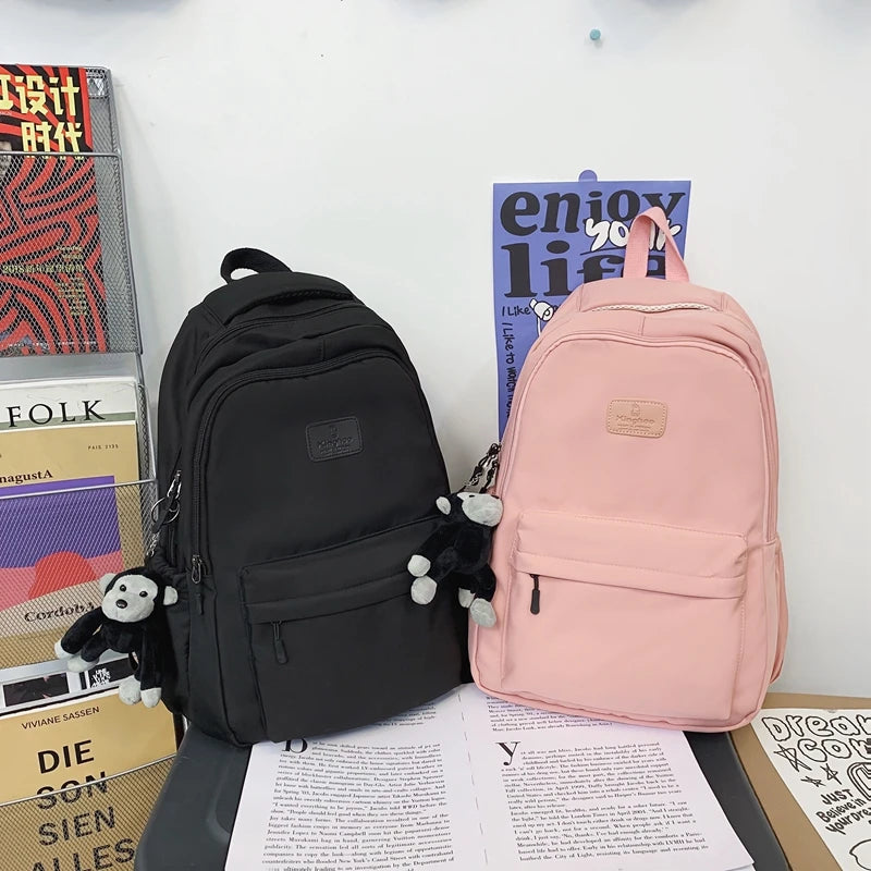 Fashion Waterproof Nylon Backpack – Schoolbag for Teens & Students