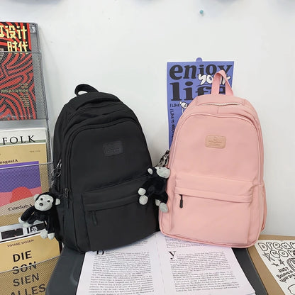 Fashion Waterproof Nylon Backpack – Schoolbag for Teens & Students