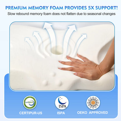 Pulatree Orthopedic Neck Pillow | Ergonomic Memory Foam Cervical