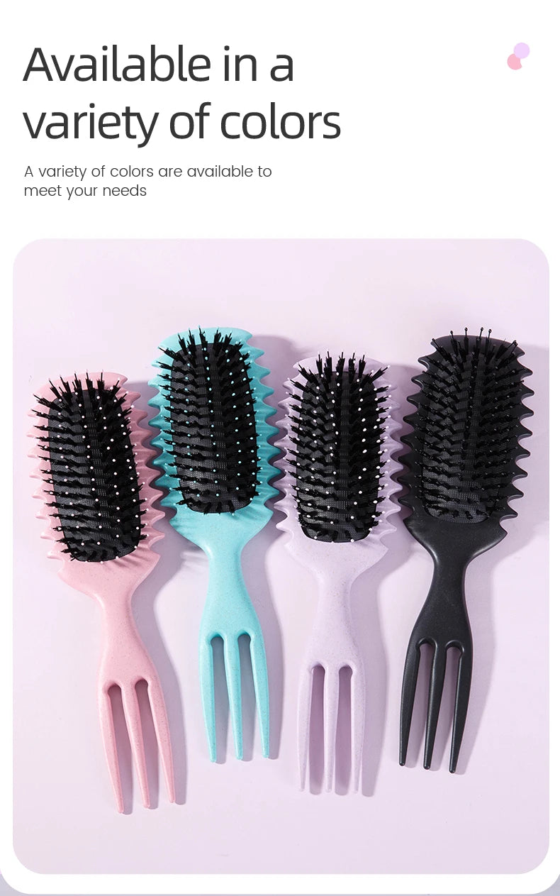 Curly Hair Styling Brush – Nylon Detangling & Volumizing Comb