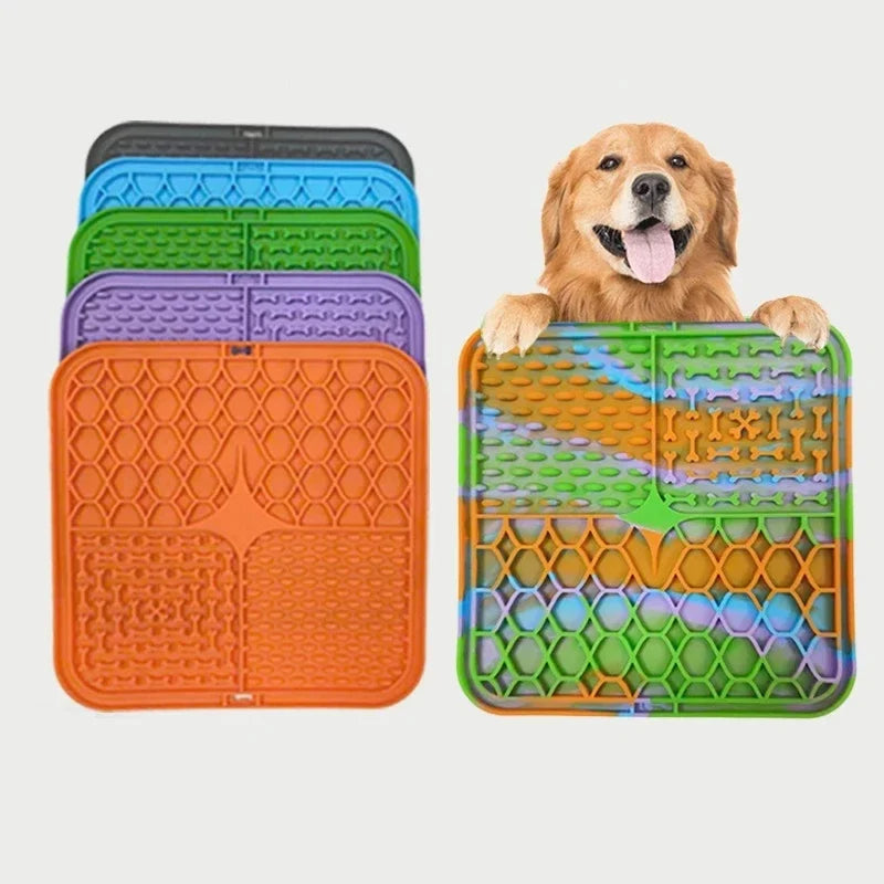 Silicone Dog Lick Mat for Bathing, Feeding & Training