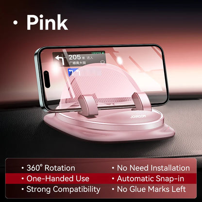 Joyroom Car Phone Holder – 360° Rotation, One-Handed Dashboard Mount