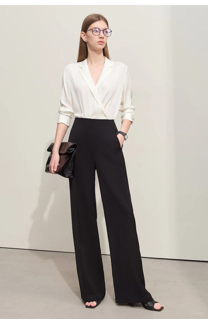 Women’s Wide-Legged Casual Pants – Summer Straight Full-Length Trousers