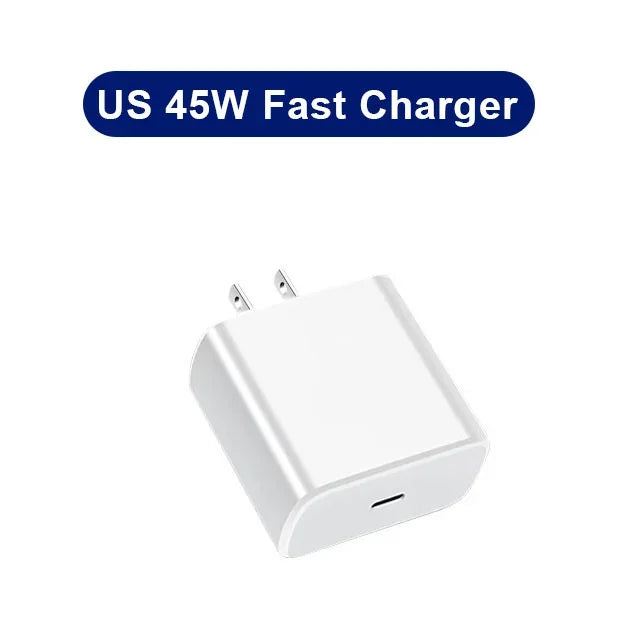 PD 45W USB-C Wall Charger – Fast Adapter for Samsung & iPhone 15