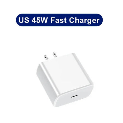 PD 45W USB-C Wall Charger – Fast Adapter for Samsung & iPhone 15