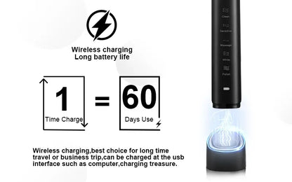 Electric Toothbrush – Rechargeable, 8 Heads, Whitening