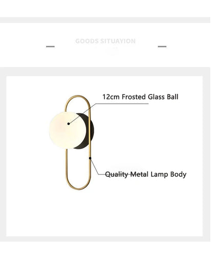 Interior LED Wall Lamp with G9 Bulb – Black & Gold Wall Sconce