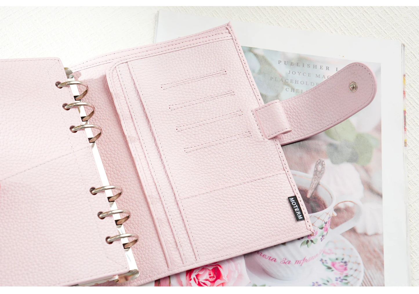 Personal Size Planner – 30mm Rings, Genuine Pebbled Grain Leather
