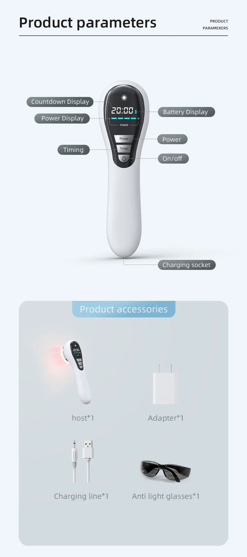Red Light Therapy Device – Cold Laser Pain Relief & Health Care