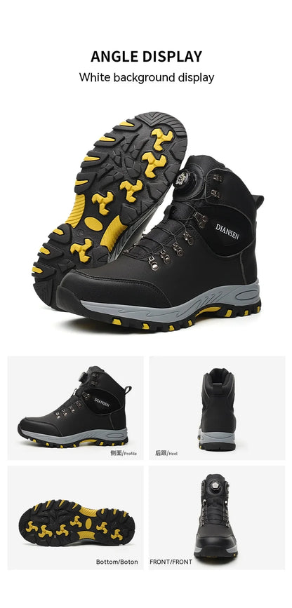 Rotating Button Safety Shoes for Men