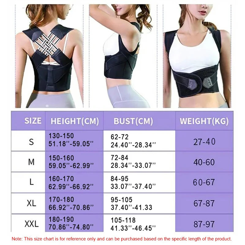 Adjustable Back Brace Posture Corrector for Men & Women Support