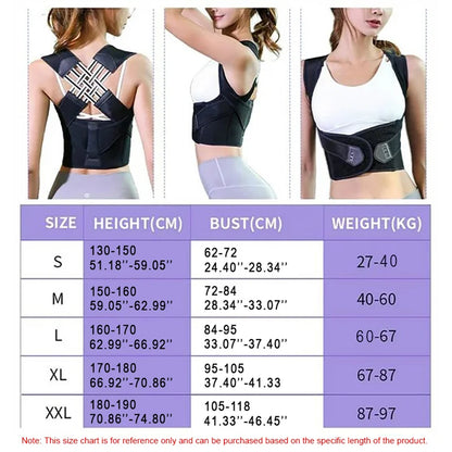 Adjustable Back Brace Posture Corrector for Men & Women Support