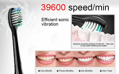 Electric Toothbrush – Rechargeable, 8 Heads, Whitening