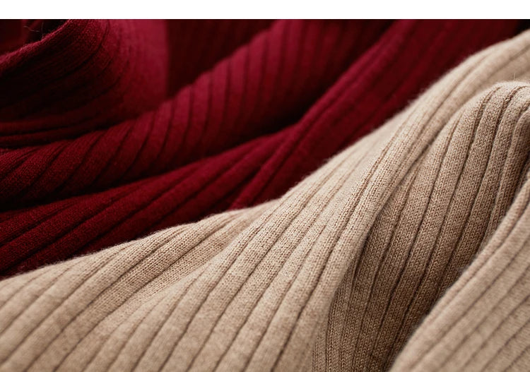 Women’s Slim Fit Striped Sweater – Autumn Office Basic Knitted Top