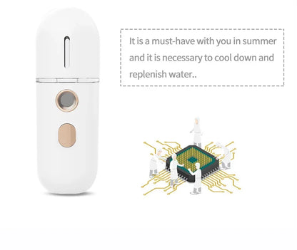 Mini Nano Facial Steamer – Portable USB Rechargeable Humidifier & Beauty Spray