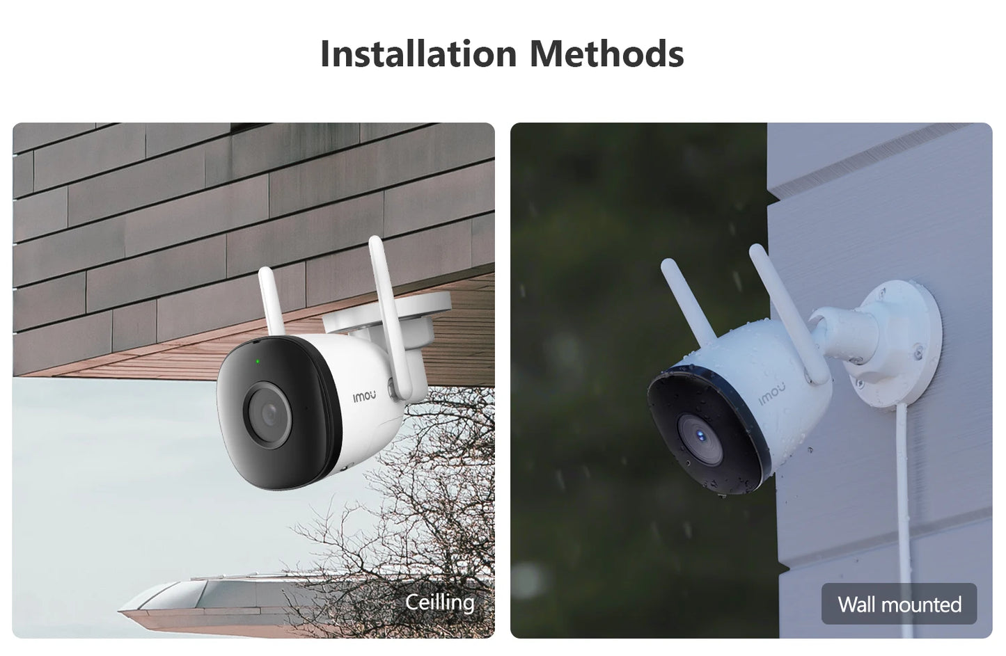 4MP Outdoor WiFi Bullet Camera – Weatherproof & AI Detection
