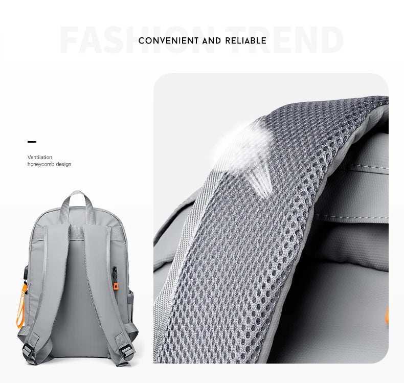 Lightweight Urban Men’s Backpack – Waterproof USB Laptop Bag
