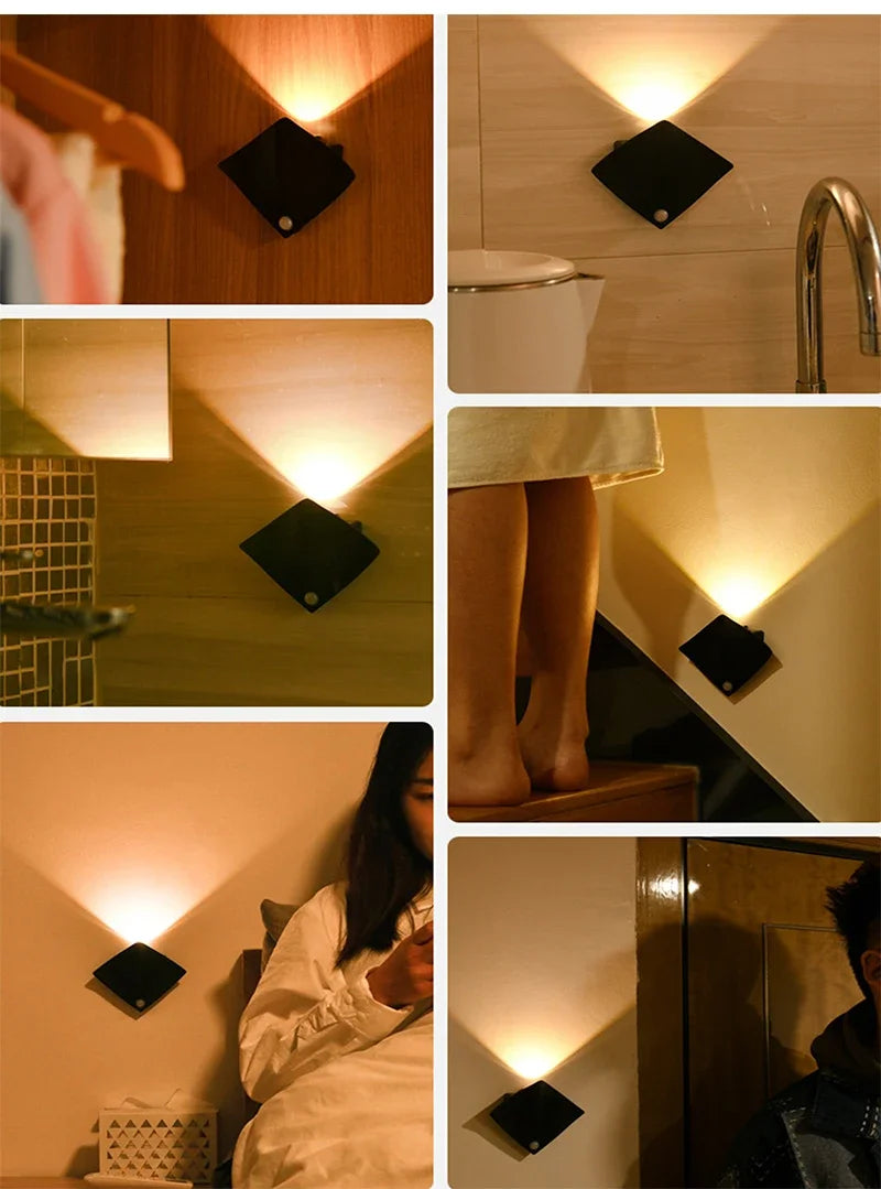 Creative Devil Fish LED Wall Lamp – Rechargeable Motion Sensor Light