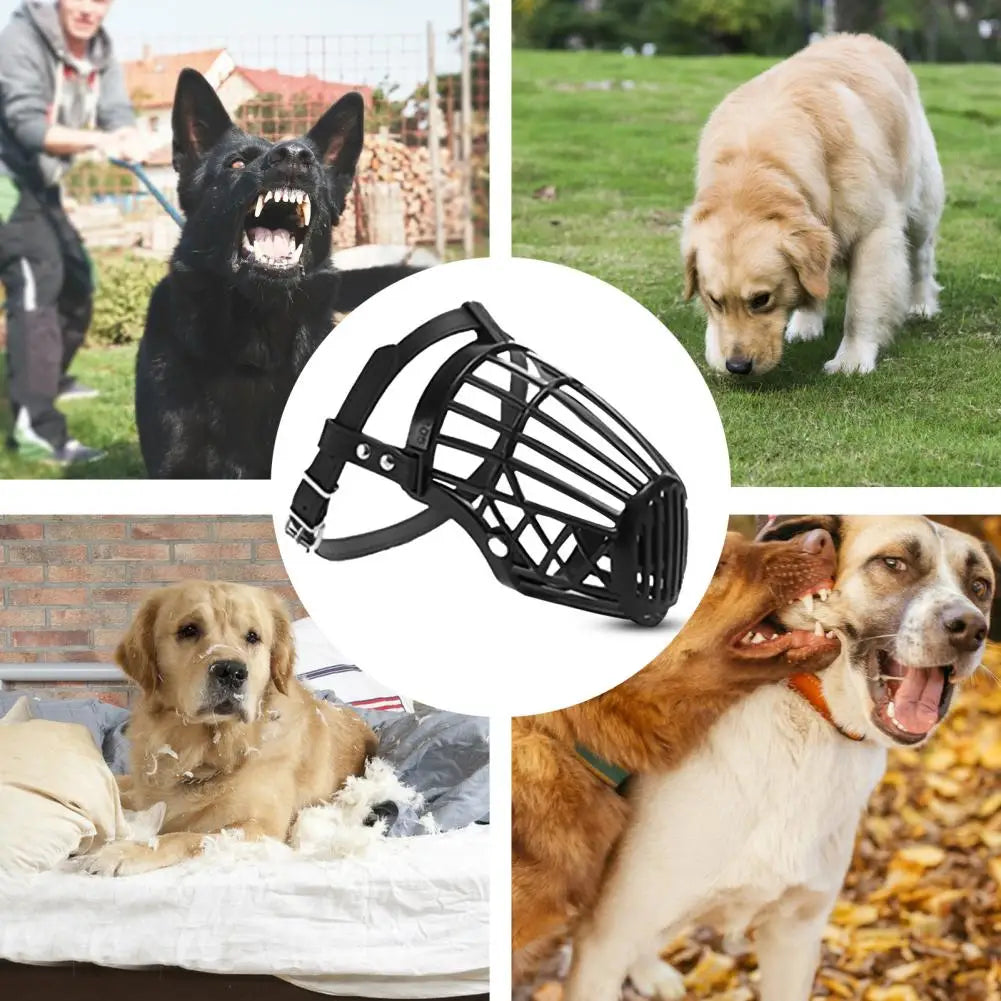 Adjustable Dog Muzzle – Soft Basket Design for All Sizes