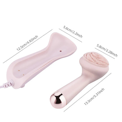 Electric Silicone Facial Cleansing Brush – Waterproof Beauty Tool