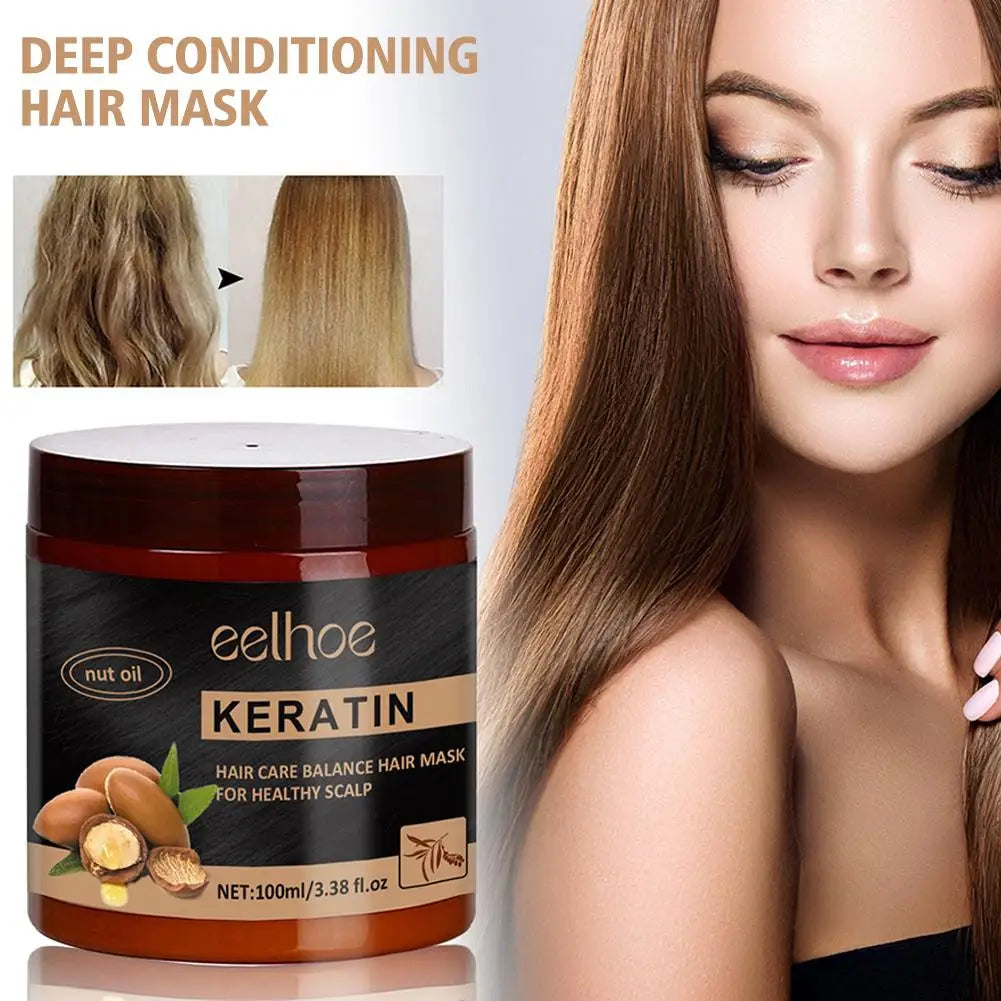 Keratin Hair Repair Mask – Deep Treatment for Damaged Hair & Scalp