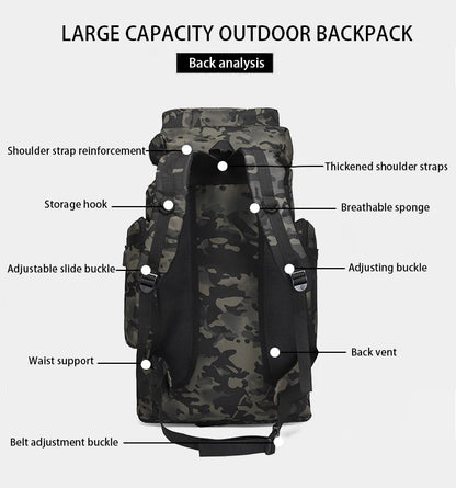 80L Large Capacity Waterproof Camouflage Outdoor Backpack