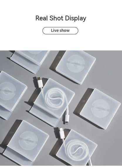 Portable Transparent Cable Organizer & Retractable Wire Winder