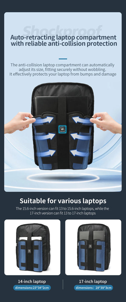 Travel Backpack for Men – Fits 14, 15.6 & 17 Inch Laptops