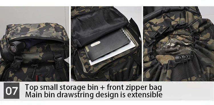 80L Large Capacity Waterproof Camouflage Outdoor Backpack