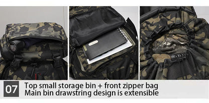 80L Large Capacity Waterproof Camouflage Outdoor Backpack