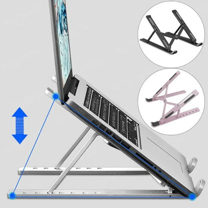 Portable Foldable Laptop Stand – 7/10 Gear Adjustable Tablet Holder