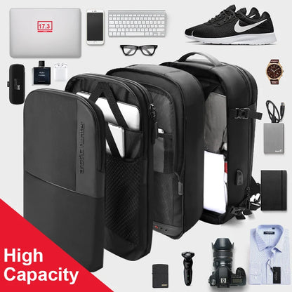 Waterproof 17.3" 2-in-1 Travel Laptop Backpack – 60L Large Capacity