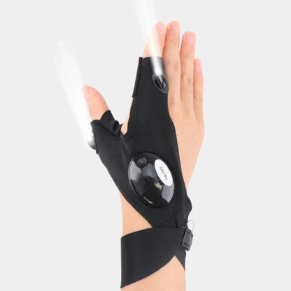 LED Half Finger Gloves – Waterproof Fingerless Gloves for Outdoor Activities