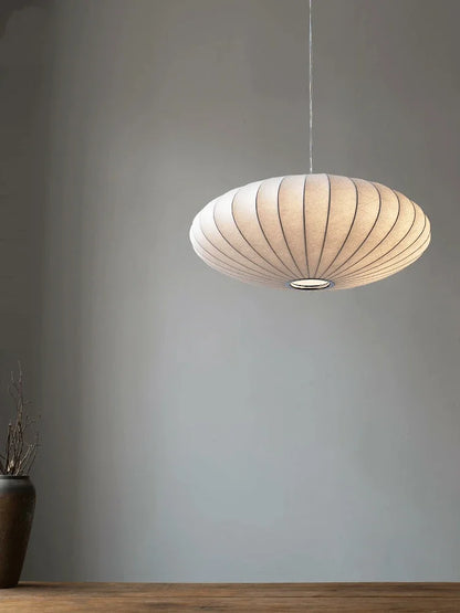 Handmade Silk Pendant Chandelier – Wabi-Sabi Lighting