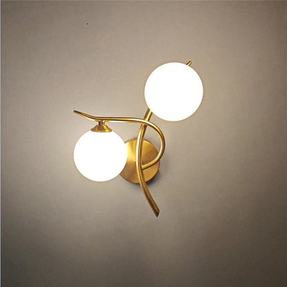 Nordic Modern Glass Ball Wall Lamp – LED Bed & Corridor Light