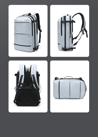Men’s Business Travel Backpack – Waterproof, USB, Expandable Laptop Bag