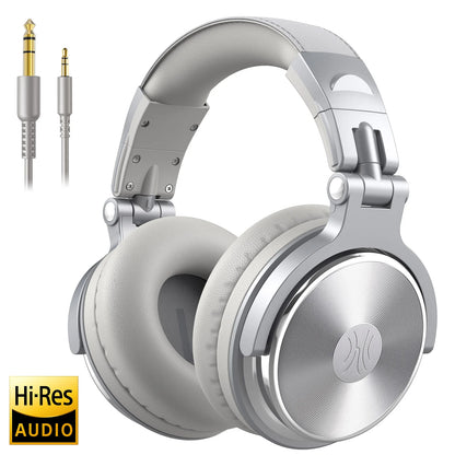 Professional Wired DJ Headphones – Over Ear with Mic & Hi-Res Audio