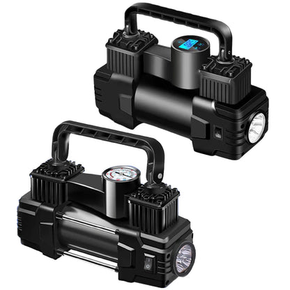 12V 150PSI Dual Cylinder Car Tire Inflator with LED Light