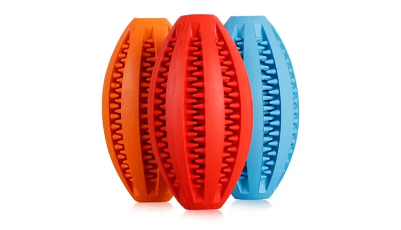 Dog Chew Toy Ball – Tough Rubber Teeth Cleaning Snack Ball