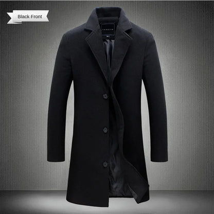 Cartmela 2024 Wool-Blend Long Coat for Men