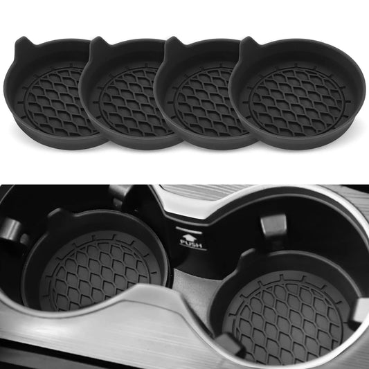 2/4pcs Silicone Car Cup Holder Coasters – Non-Slip & Universal Fit