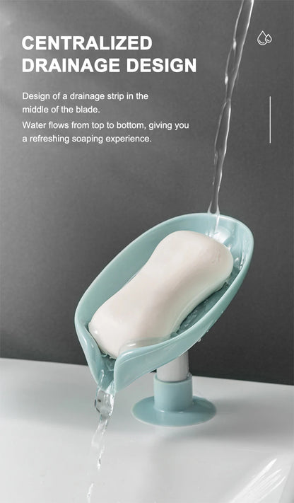 Leaf Shape Soap Holder with Suction Cup