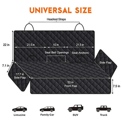 Waterproof Dog Car Seat Cover – Nonslip Rear Protector Mat